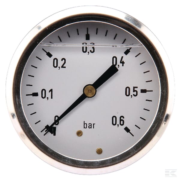 Manomètre à Huile 0-160 PSI - Boîtier Inox, 1/4" NPT, Montage Central - Pour Air, Eau, Huile