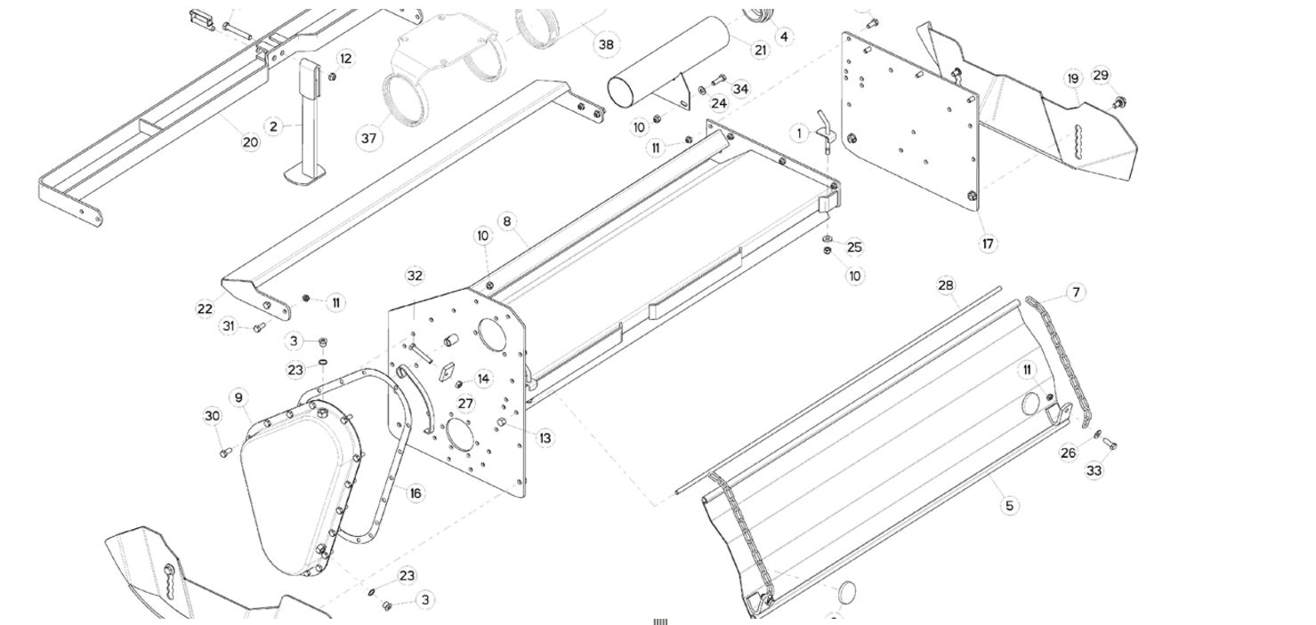 Kuhn Joint carter latéral 51500810 rotavator EL32 pour Kuhn Huard