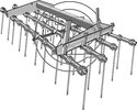 Herse peigne 4 rangs 2000mm Adaptable